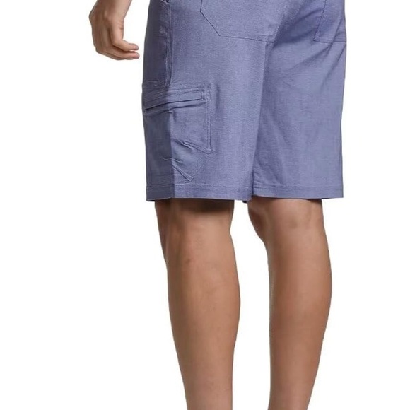 R RAMBLER 1985 Mens Fashion Belted Stretch Shorts Flat Front Work Shorts Stretch - Picture 3 of 7